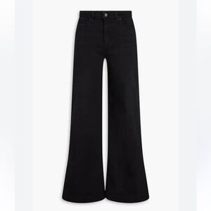 🌟PAIGE🌟 HARPER 5 POCKET HIGH RISE WIDE LEG SRETCH JEANS BLACK WASH SZ 27